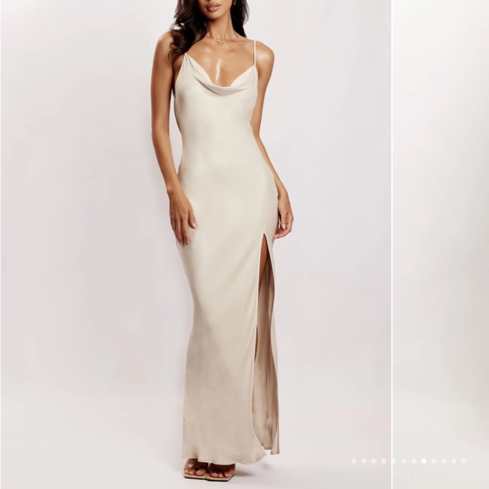 NWT Jade Cowl Neck Backless Maxi Dress